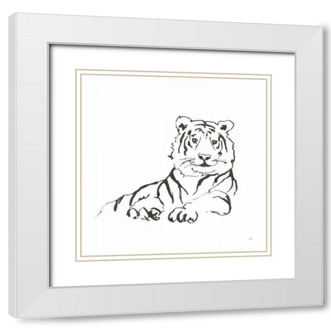 African Animals IV White Modern Wood Framed Art Print with Double Matting by Paschke, Chris