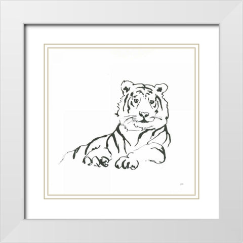 African Animals IV White Modern Wood Framed Art Print with Double Matting by Paschke, Chris