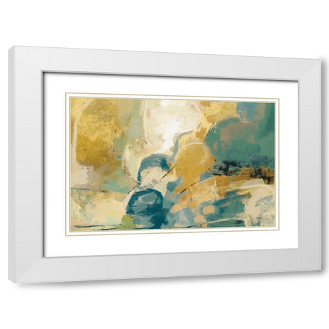 Mid Mod Mood Blue Crop White Modern Wood Framed Art Print with Double Matting by Vassileva, Silvia
