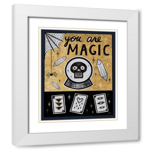 Frightfully Wicked IV Dark White Modern Wood Framed Art Print with Double Matting by Averinos, Melissa