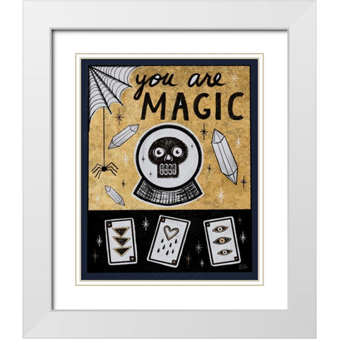 Frightfully Wicked IV Dark White Modern Wood Framed Art Print with Double Matting by Averinos, Melissa