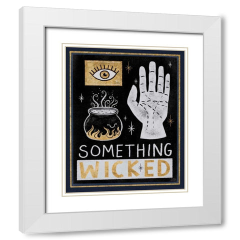Frightfully Wicked V Dark White Modern Wood Framed Art Print with Double Matting by Averinos, Melissa