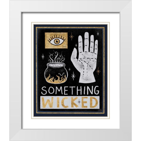 Frightfully Wicked V Dark White Modern Wood Framed Art Print with Double Matting by Averinos, Melissa