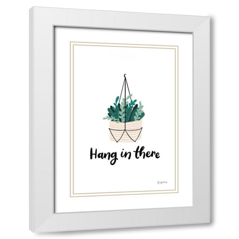 Hang in There White Modern Wood Framed Art Print with Double Matting by Thorns, Becky