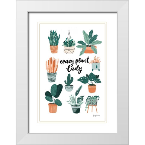 Plant Lady White Modern Wood Framed Art Print with Double Matting by Thorns, Becky