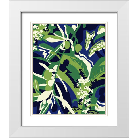 Olive Buds White Modern Wood Framed Art Print with Double Matting by Gallagher, Megan