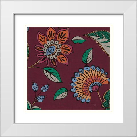 Garden Drawings III Wine White Modern Wood Framed Art Print with Double Matting by Pela
