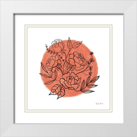 Black and White Botanical II Fiesta White Modern Wood Framed Art Print with Double Matting by Zaman, Farida