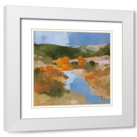 Autumn in the West Sq White Modern Wood Framed Art Print with Double Matting by Purinton, Julia