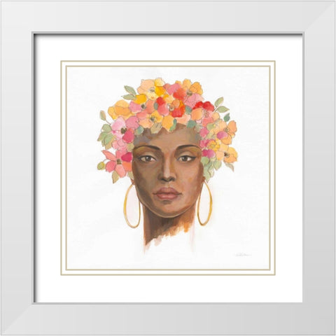 International Woman II White Modern Wood Framed Art Print with Double Matting by Vassileva, Silvia
