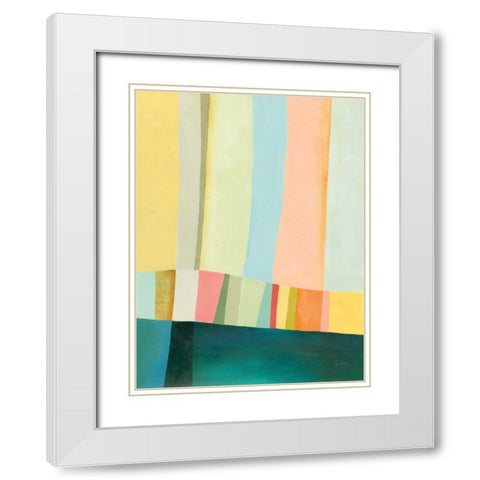 Twelve Bar II White Modern Wood Framed Art Print with Double Matting by Davies, Jane