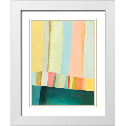 Twelve Bar II White Modern Wood Framed Art Print with Double Matting by Davies, Jane