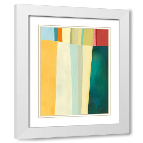 Twelve Bar III White Modern Wood Framed Art Print with Double Matting by Davies, Jane