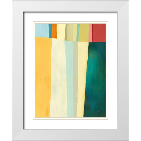 Twelve Bar III White Modern Wood Framed Art Print with Double Matting by Davies, Jane