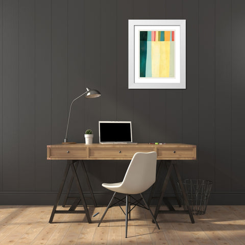 Twelve Bar IV White Modern Wood Framed Art Print with Double Matting by Davies, Jane