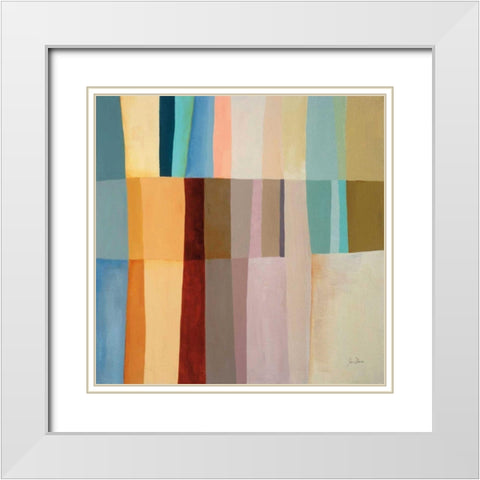 Stitched Together I White Modern Wood Framed Art Print with Double Matting by Davies, Jane