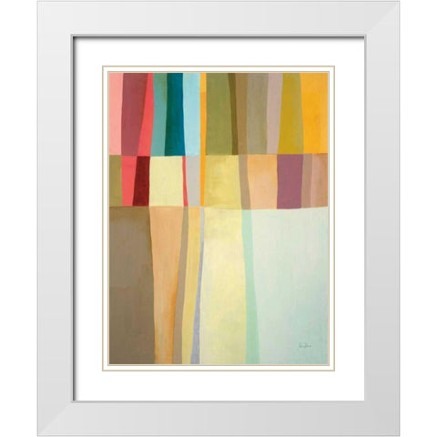 Stitched Together III White Modern Wood Framed Art Print with Double Matting by Davies, Jane