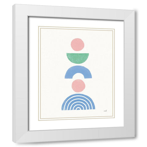 Minimalist Boho I Pastel White Modern Wood Framed Art Print with Double Matting by Hershey, Moira