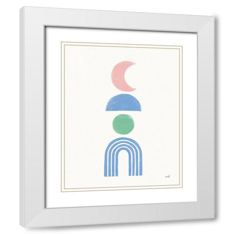 Minimalist Boho II Pastel White Modern Wood Framed Art Print with Double Matting by Hershey, Moira