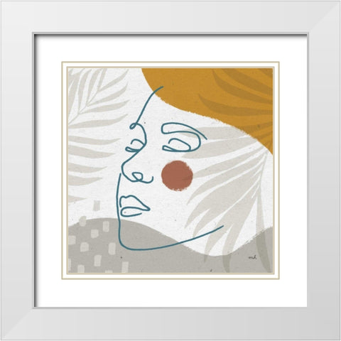 Island Breeze II White Modern Wood Framed Art Print with Double Matting by Hershey, Moira