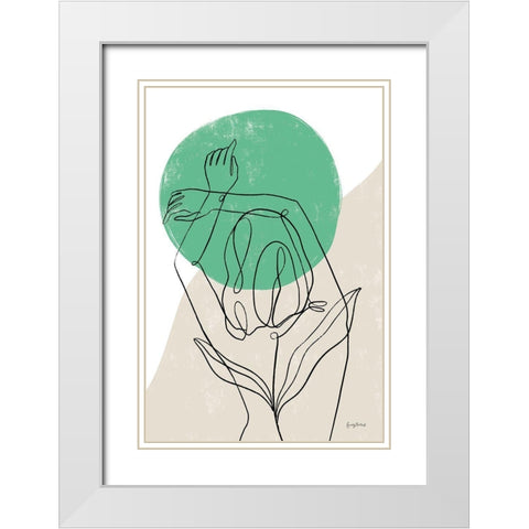 Planted IV White Modern Wood Framed Art Print with Double Matting by Thorns, Becky