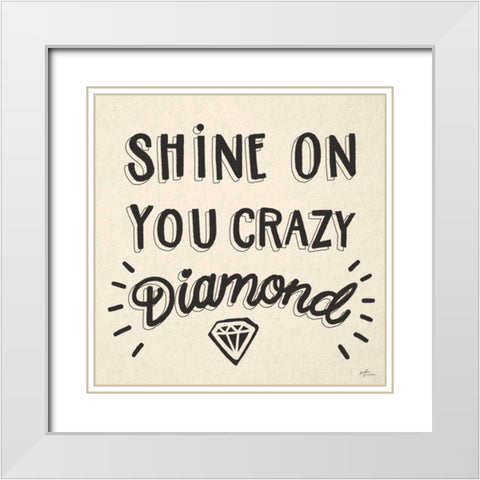 Shine On I Neutral White Modern Wood Framed Art Print with Double Matting by June, Dina