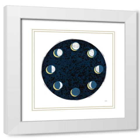 Celestial Map White Modern Wood Framed Art Print with Double Matting by Averinos, Melissa