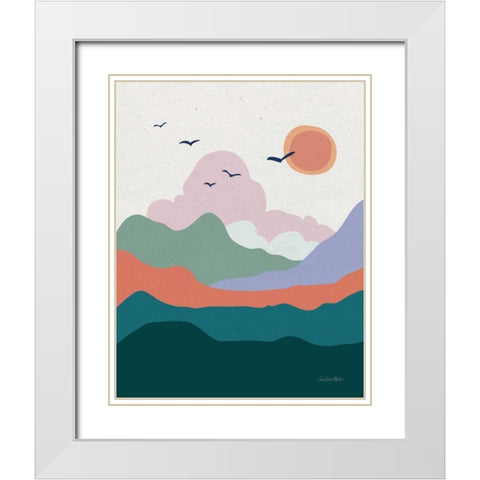 Hills and Valleys II White Modern Wood Framed Art Print with Double Matting by Miller, Sara Zieve