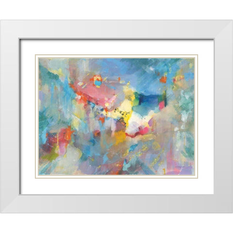 Quasar White Modern Wood Framed Art Print with Double Matting by Nai, Danhui