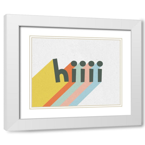 Rainbow Words VI Crop White Modern Wood Framed Art Print with Double Matting by Hershey, Moira
