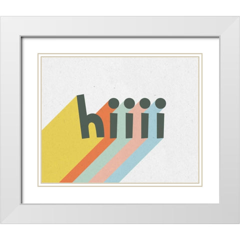 Rainbow Words VI Crop White Modern Wood Framed Art Print with Double Matting by Hershey, Moira