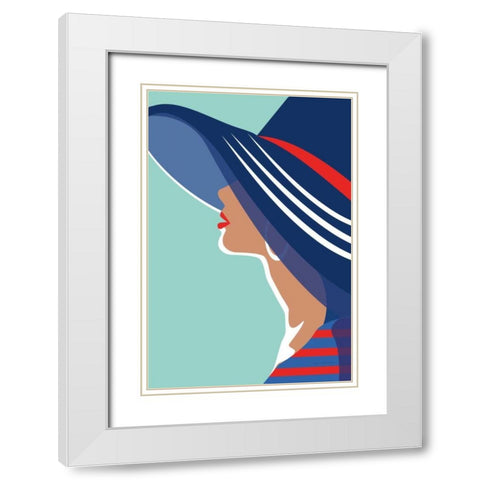 Beach Chic IV White Modern Wood Framed Art Print with Double Matting by Escalante, Omar
