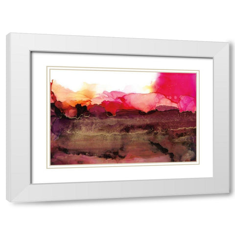 Sandstone White Modern Wood Framed Art Print with Double Matting by Paschke, Chris