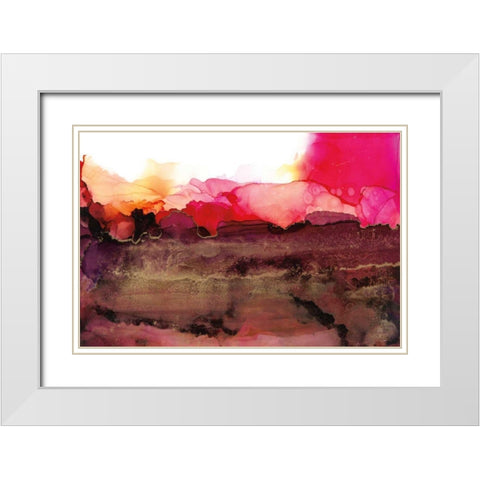Sandstone White Modern Wood Framed Art Print with Double Matting by Paschke, Chris