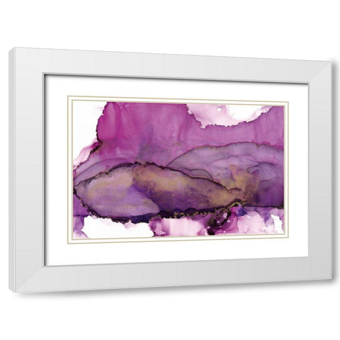 Violet White Modern Wood Framed Art Print with Double Matting by Paschke, Chris