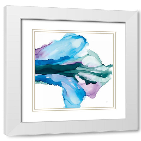 Tributary White Modern Wood Framed Art Print with Double Matting by Paschke, Chris