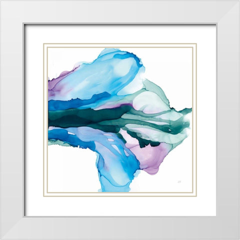 Tributary White Modern Wood Framed Art Print with Double Matting by Paschke, Chris