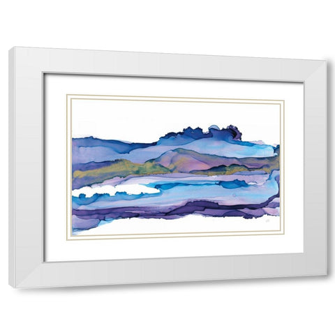 Coastal Ink II White Modern Wood Framed Art Print with Double Matting by Paschke, Chris