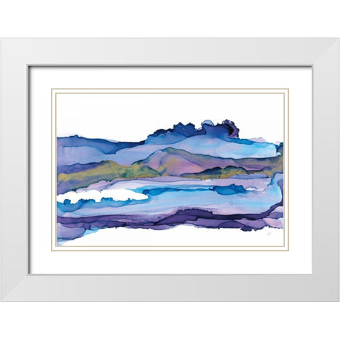 Coastal Ink II White Modern Wood Framed Art Print with Double Matting by Paschke, Chris