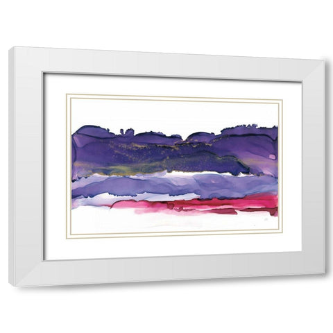Coastal Ink IV White Modern Wood Framed Art Print with Double Matting by Paschke, Chris