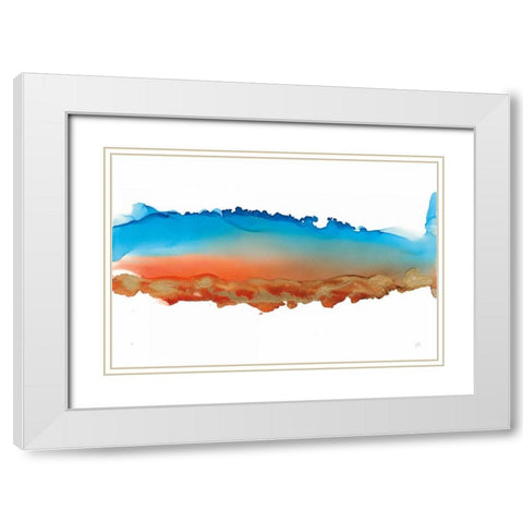 Coastal Ink VII White Modern Wood Framed Art Print with Double Matting by Paschke, Chris