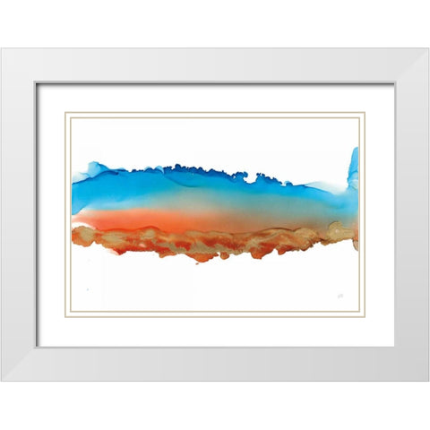 Coastal Ink VII White Modern Wood Framed Art Print with Double Matting by Paschke, Chris