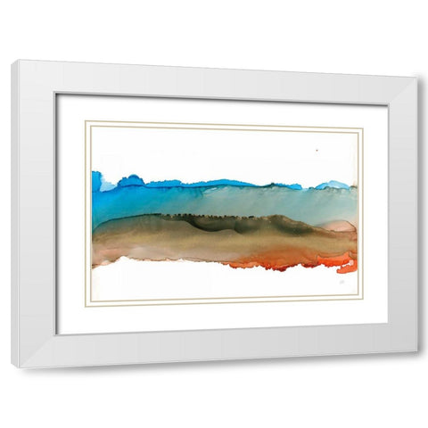 Coastal Ink VIII White Modern Wood Framed Art Print with Double Matting by Paschke, Chris