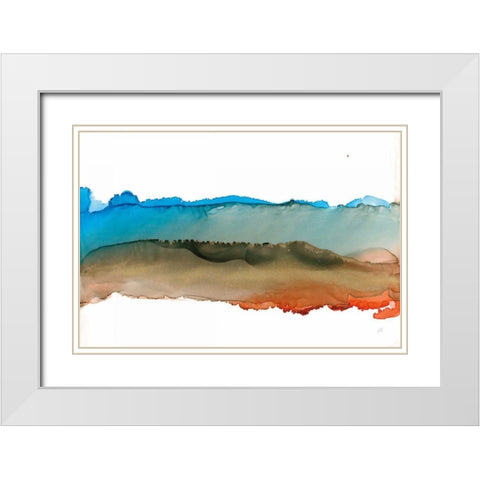 Coastal Ink VIII White Modern Wood Framed Art Print with Double Matting by Paschke, Chris