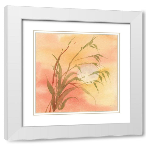Moon Season Autumn White Modern Wood Framed Art Print with Double Matting by Paschke, Chris