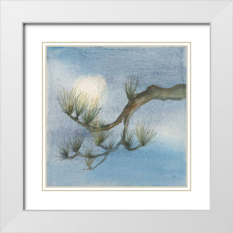 Moon Season Winter White Modern Wood Framed Art Print with Double Matting by Paschke, Chris