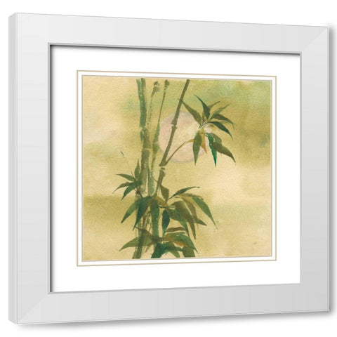 Moon Season Spring White Modern Wood Framed Art Print with Double Matting by Paschke, Chris