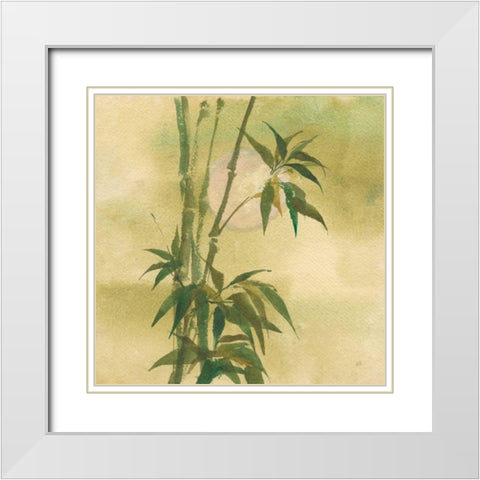 Moon Season Spring White Modern Wood Framed Art Print with Double Matting by Paschke, Chris
