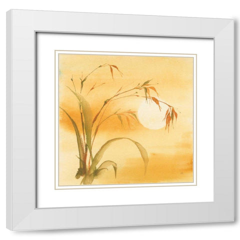 Moon Season Summer White Modern Wood Framed Art Print with Double Matting by Paschke, Chris