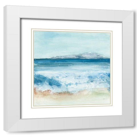 Coastal IV White Modern Wood Framed Art Print with Double Matting by Paschke, Chris